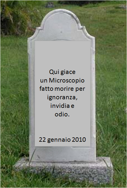 De profundis per un microscopio